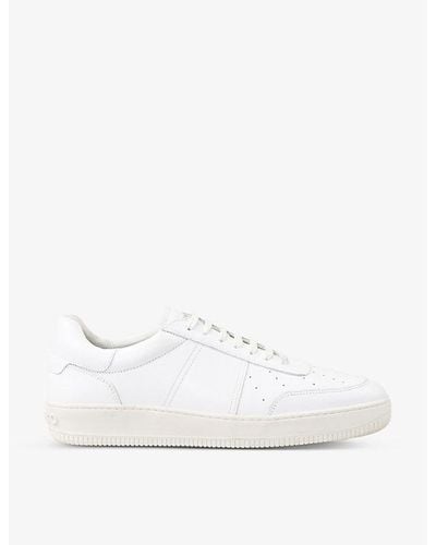 Sandro Magic Panel-detail Leather Low-top Sneakers - White