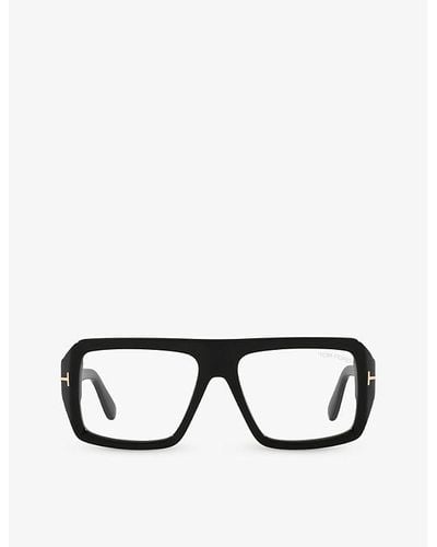 Tom Ford Ft5903-b Square-frame Acetate Glasses - Black