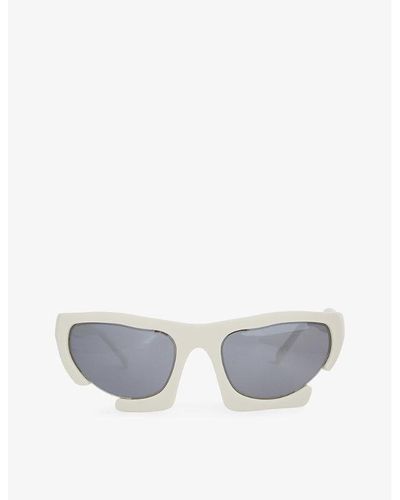 HELIOT EMIL Axially Rectangle-frame Polyurethane Sunglasses - Gray