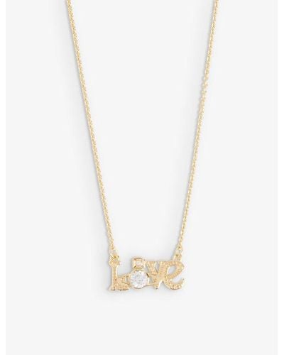 Vivienne Westwood Erica Orb-embellished Gold-plated 925 Sterling Silver And Cubic Zirconia Pendant Necklace - Metallic