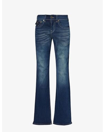 True Religion Billy Flared-leg Relaxed-fit Stretch-denim Jeans - Blue