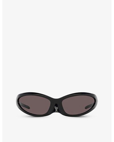 Balenciaga Bb0251s Cat-eye Acetate Sunglasses - Black