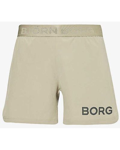 Björn Borg Borg Brand-print Stretch Recycled-polyester Shorts X - Natural