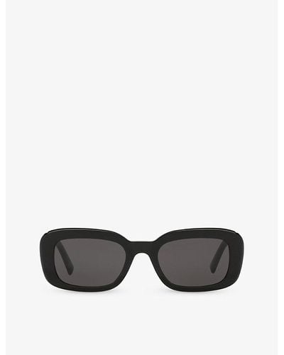Saint Laurent Ysl Acetate Rectangle Sunglasses - Black