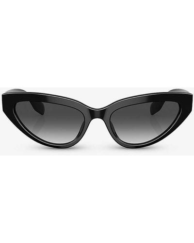 Burberry Be4373u Debbie Cat-eye-frame Acetate Sunglasses - Black