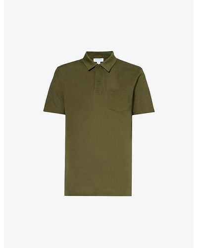 Sunspel Riviera Patch-pocket Cotton Polo Shirt - Green