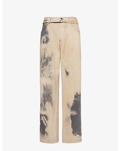 Acne Studios 1991toj Smoky-wash Relaxed-fit Wide-leg Jeans - Natural