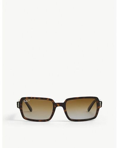 Ray-Ban Rb2189 Rectangular-frame Sunglasses - Brown