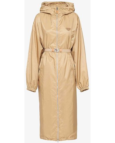 Prada Light Oversized-fit Re-nylon Raincoat - Natural