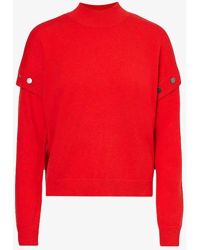 IKKS Studded High-neck Wool Jumper - Red