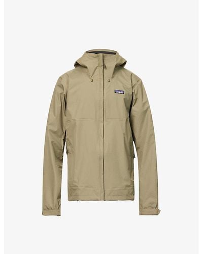 Patagonia Torrentshell 3l Brand-patch Relaxed-fit Recycled-nylon Hooded Jacket - Natural