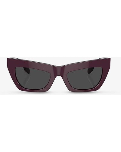 Burberry Be4405 Cat Eye-frame Acetate Sunglasses - Grey