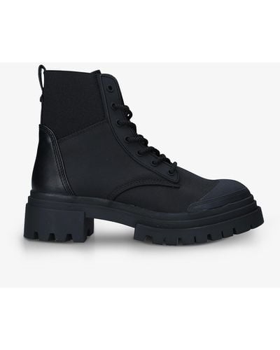 ALDO Charline Chunky-soled Woven Combat Boots - Black