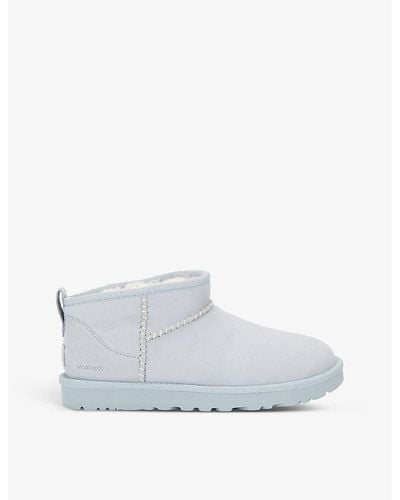 UGG X Madhappy Classic Ultra Mini Suede Boots - Blue
