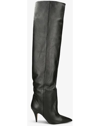 Khaite River Leather Knee-high Boots - Black