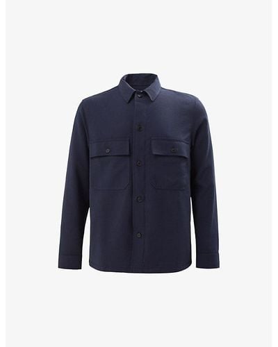 IKKS Vy Patch-pocket Regular-fit Stretch-woven Shirt Xx - Blue
