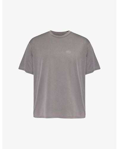 Satisfy Auralitetm Branded Recycled-polyester T-shirt - Grey