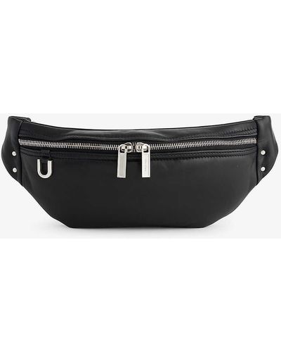 Rick Owens Geo Branded Leather Bumbag - Black