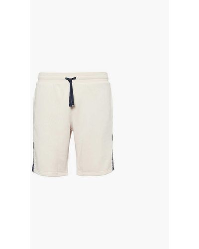 Emporio Armani Brand-patch Cotton-blend Shorts - White