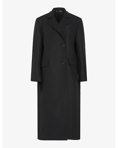 AllSaints James Maxi Wool-blend Coat - Black