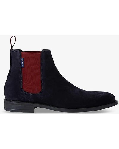 Paul Smith Vy Cedric Panelled Suede Chelsea Boots - Black