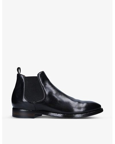 Officine Creative Providence Round-toe Leather Chelsea Boots - Black
