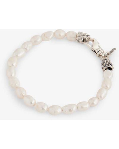Emanuele Bicocchi Baroque Pearl-embellished 925 Sterling- And Baroque-pearl Bracelet - White