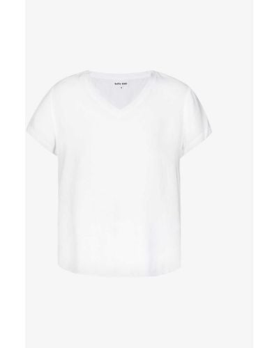 Bella Dahl V-neck Jersey T-shirt - White