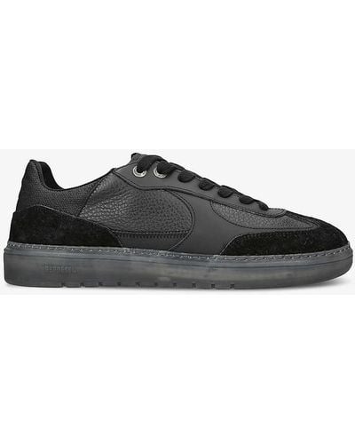 Represent Virtus Leather And Suede Low-top Trainers - Black