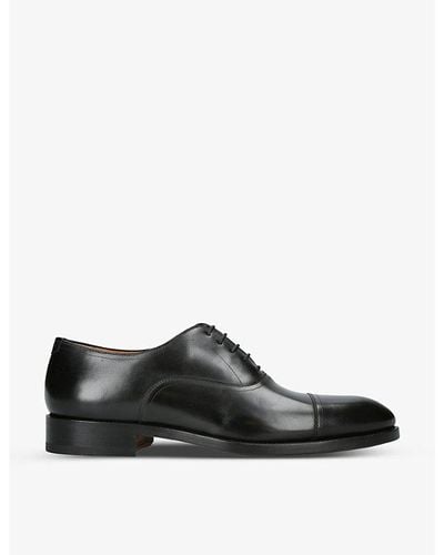 Magnanni Flex Leather Oxford Shoes - Black