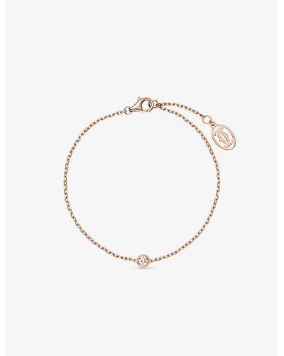 Cartier D'amour Extra-small 18ct Rose-gold And 0.04ct Diamond Bracelet - White