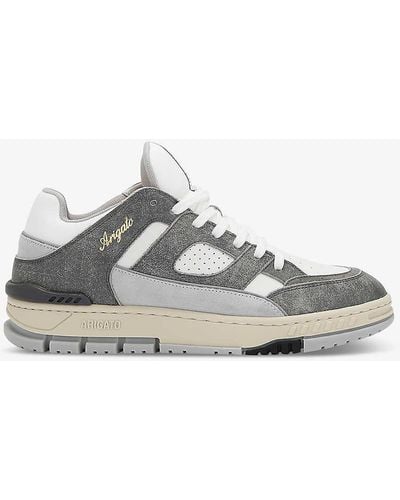 Axel Arigato Area Lo Brand-patch Leather And Recycled Polyester Mid-top Trainers - Grey