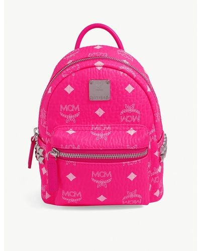 MCM Mini Stark Backpack - Pink