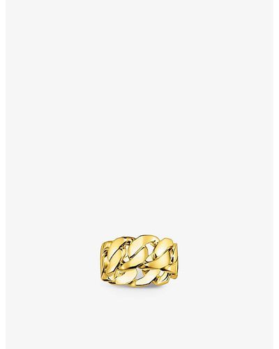 Thomas Sabo Links 18ct Yellow Gold-plated Sterling Silver Ring - Metallic