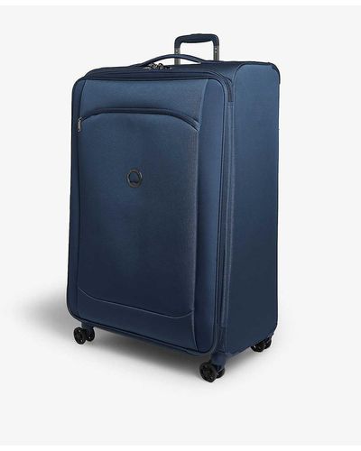 Delsey Montmartre Air 2.0 Four-wheel Recycled Woven Suitcase 83cm - Blue