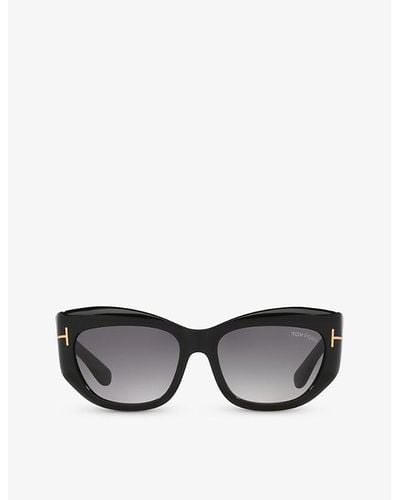 Tom Ford Tr001702 Brianna Cat-eye Acetate Sunglasses - Black