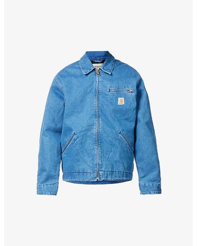 Carhartt Detroit Brand-patch Denim Jacket X - Blue
