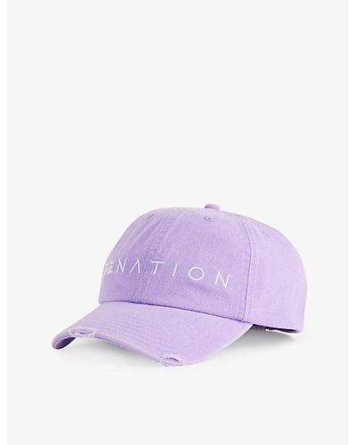 P.E Nation Immersion Brand-embroidered Cotton Baseball Cap - Purple