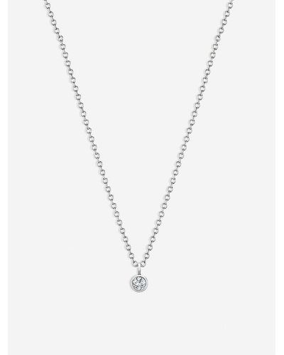 De Beers Womens My First White Gold One 18ct Diamond Pendant - Multicolour