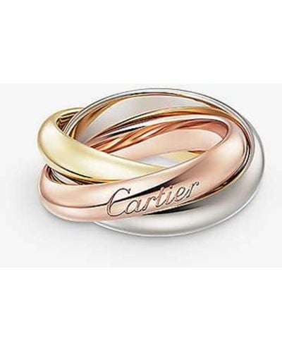 Cartier Trinity Large 18ct White-gold, Yellow-gold And Rose-gold Ring