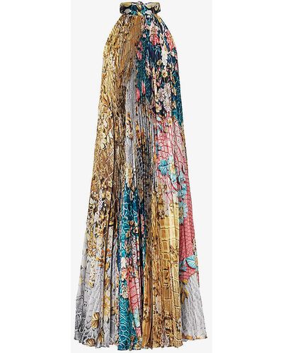 Mary Katrantzou Nimbus Floral-print Satin Midi Dress - White