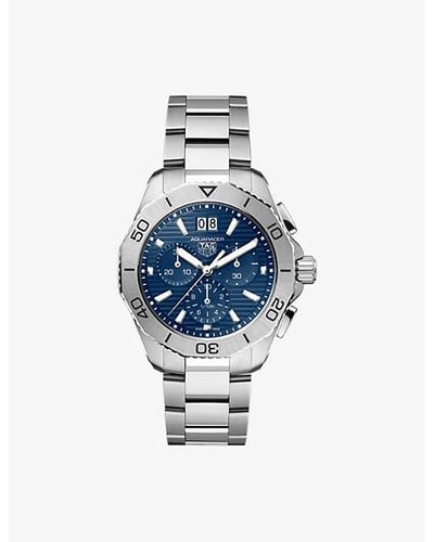 Tag Heuer Vy Blue Cbp1113.ba0627 Aquaracer Professional 200 Chronograph Stainless-steel Quartz Watch