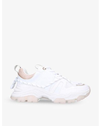 KG by Kurt Geiger Limitless Chunky-soled Vegan Leather And Mesh Sneakers - White