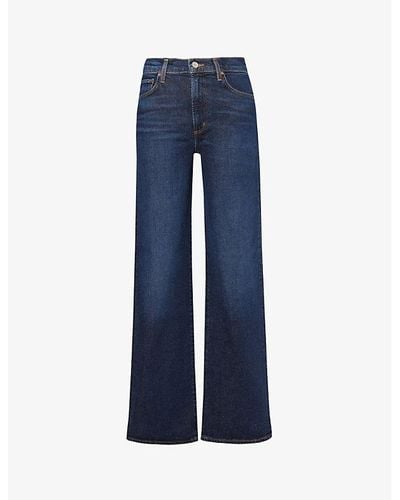 Agolde Harper Straight-leg Mid-rise Organic Denim-blend Jeans - Blue