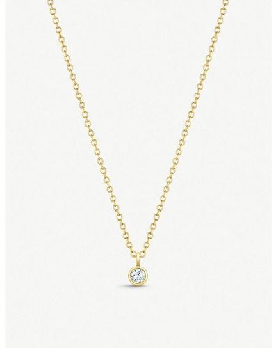 De Beers My First 18ct Yellow-gold And Diamond Necklace - Metallic