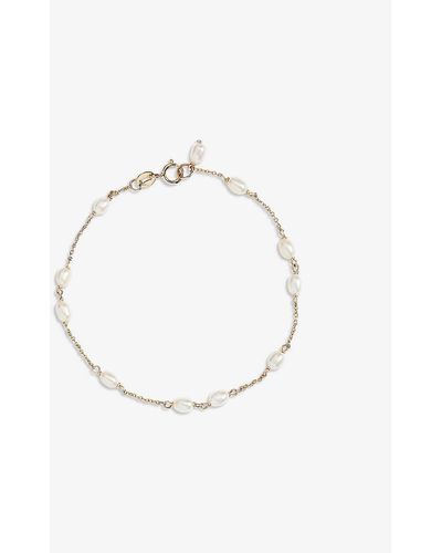 The Alkemistry Poppy Finch Keshi 14ct Recycled Yellow-gold And Freshwater Pearl Bracelet - White