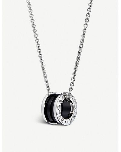 BVLGARI Womens Save The Children Black Ceramic And Sterling Silver Pendant Necklace - White