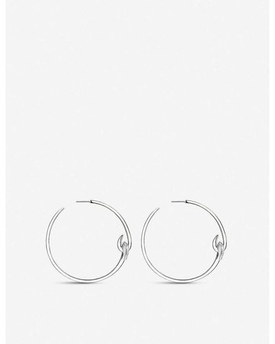 Shaun Leane Hook Silver Large Hoop Earrings - Natural