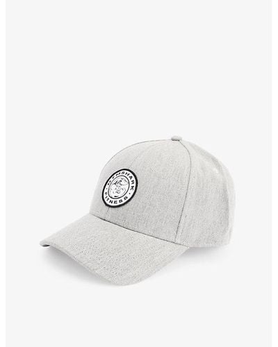 GYMSHARK Legacy Brand-patch Cotton Baseball Cap - White