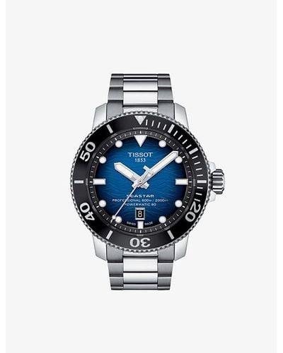 Tissot T1206071104101 Seastar 2000 Steel Chronograph Watch - Metallic